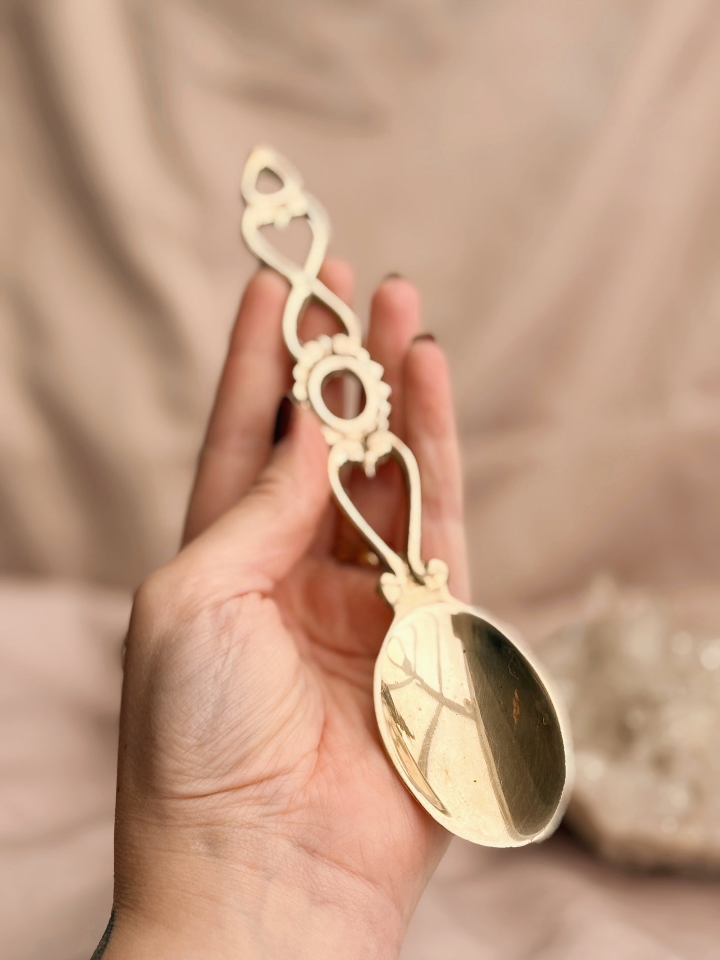 Vintage Brass Love Spoon