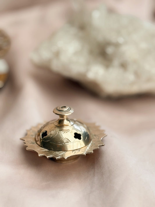 Vintage Mini Brass Incense Burner