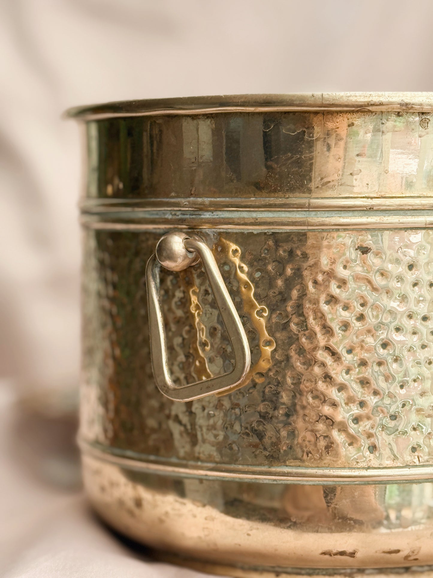 Vintage Large Brass Planter