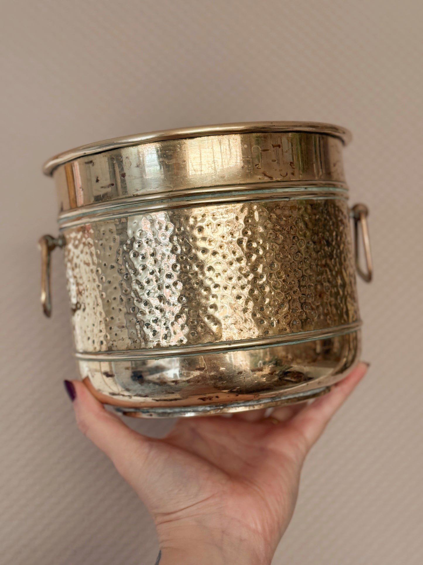 Vintage Large Brass Planter