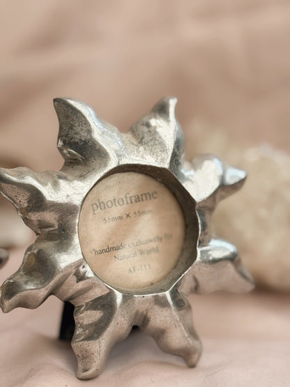Vintage Silver Metal Sun Photo Frames