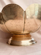 Vintage Brass Scallop Edge Basket