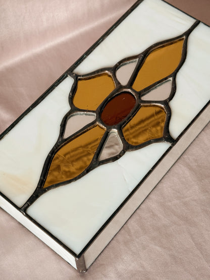 Vintage Stained Glass Trinket Box