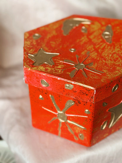 Vintage 90s Moon + Star Storage Box