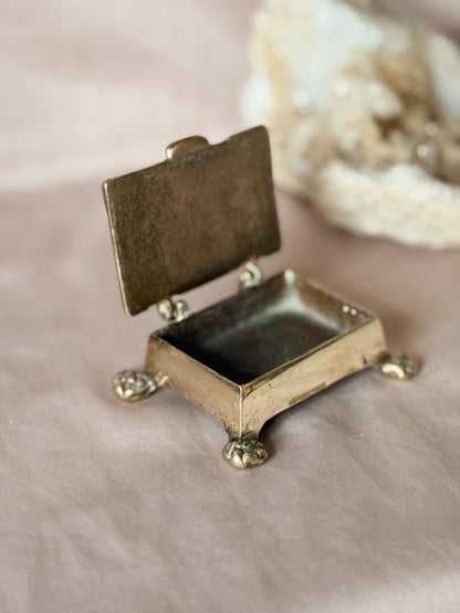 Vintage Brass Mini Trinket Box