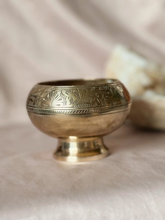 Vintage Brass Trinket Pot