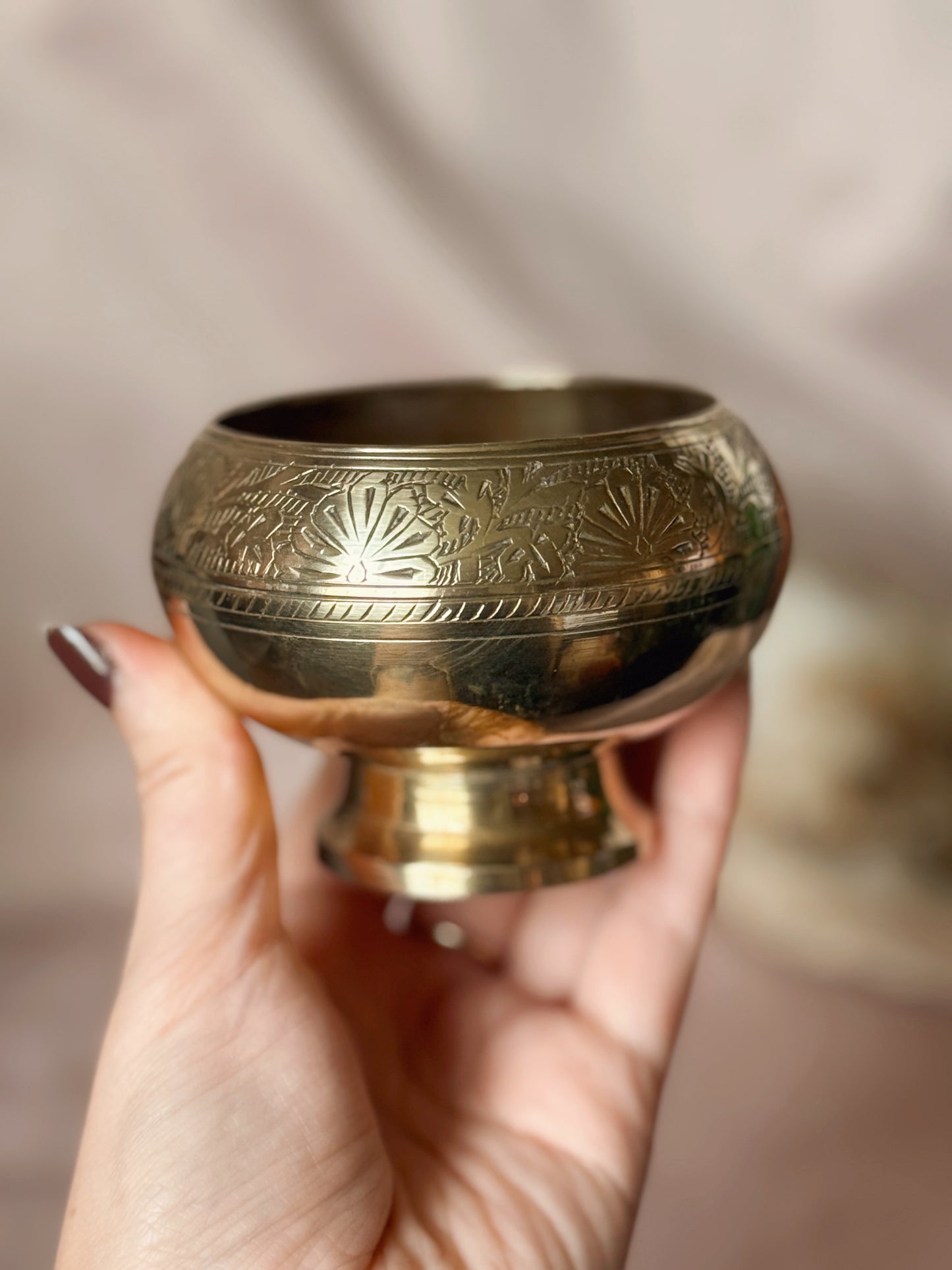 Vintage Brass Trinket Pot