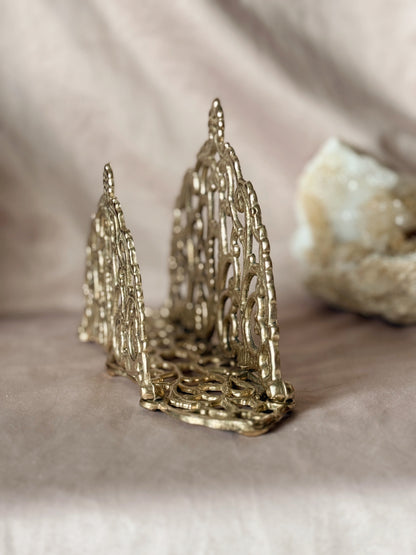 Vintage Brass Rococo Letter Rack