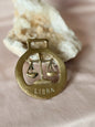 Vintage Brass Libra Medallion
