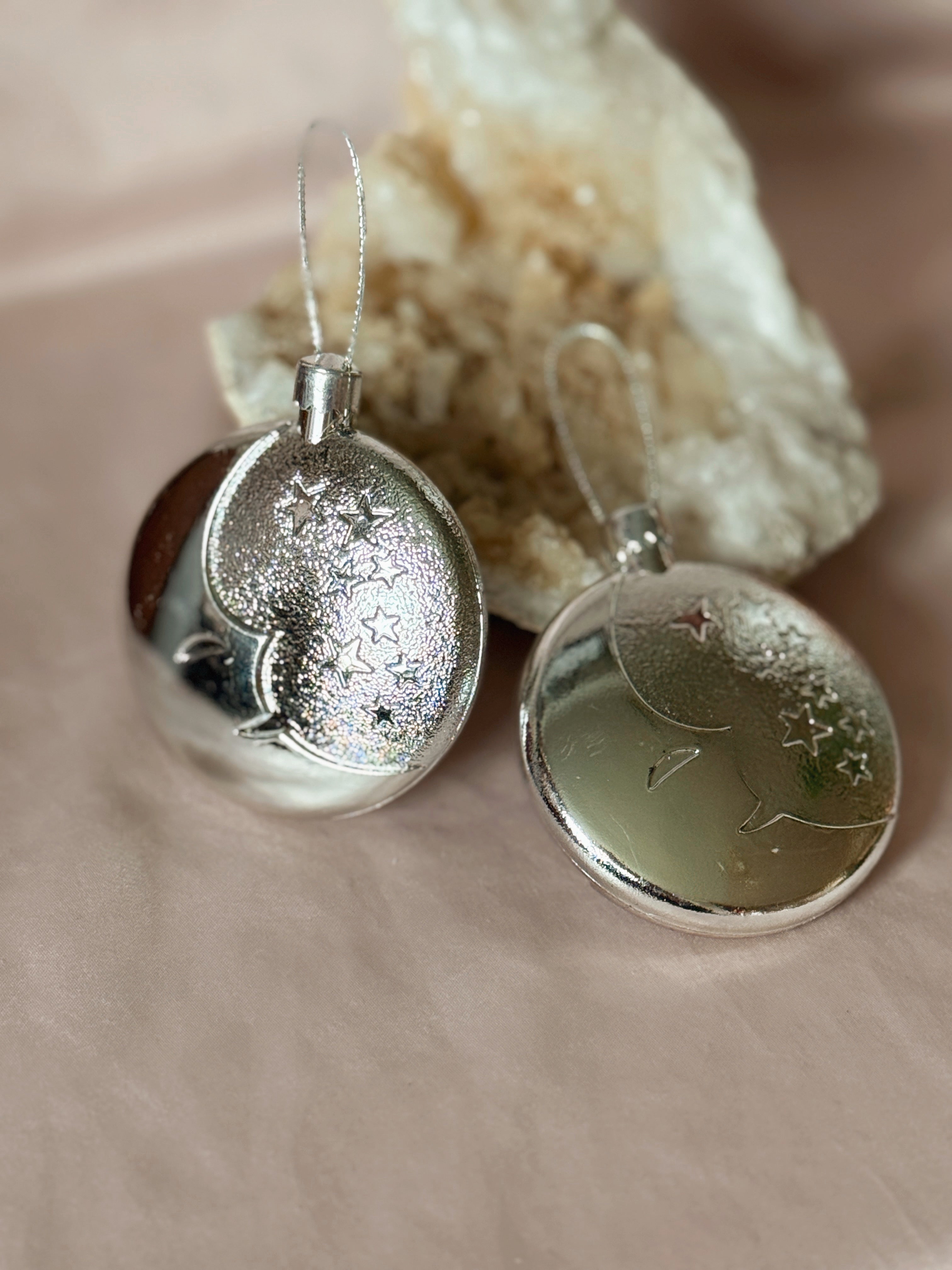 Vintage Silver Moon Face Decorations