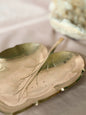 Vintage Large Brass Trinket Leaf Dish