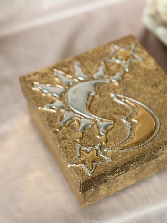 Vintage Sun + Moon Storage Box