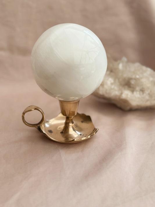 Vintage Mini Brass Candlestick Holder
