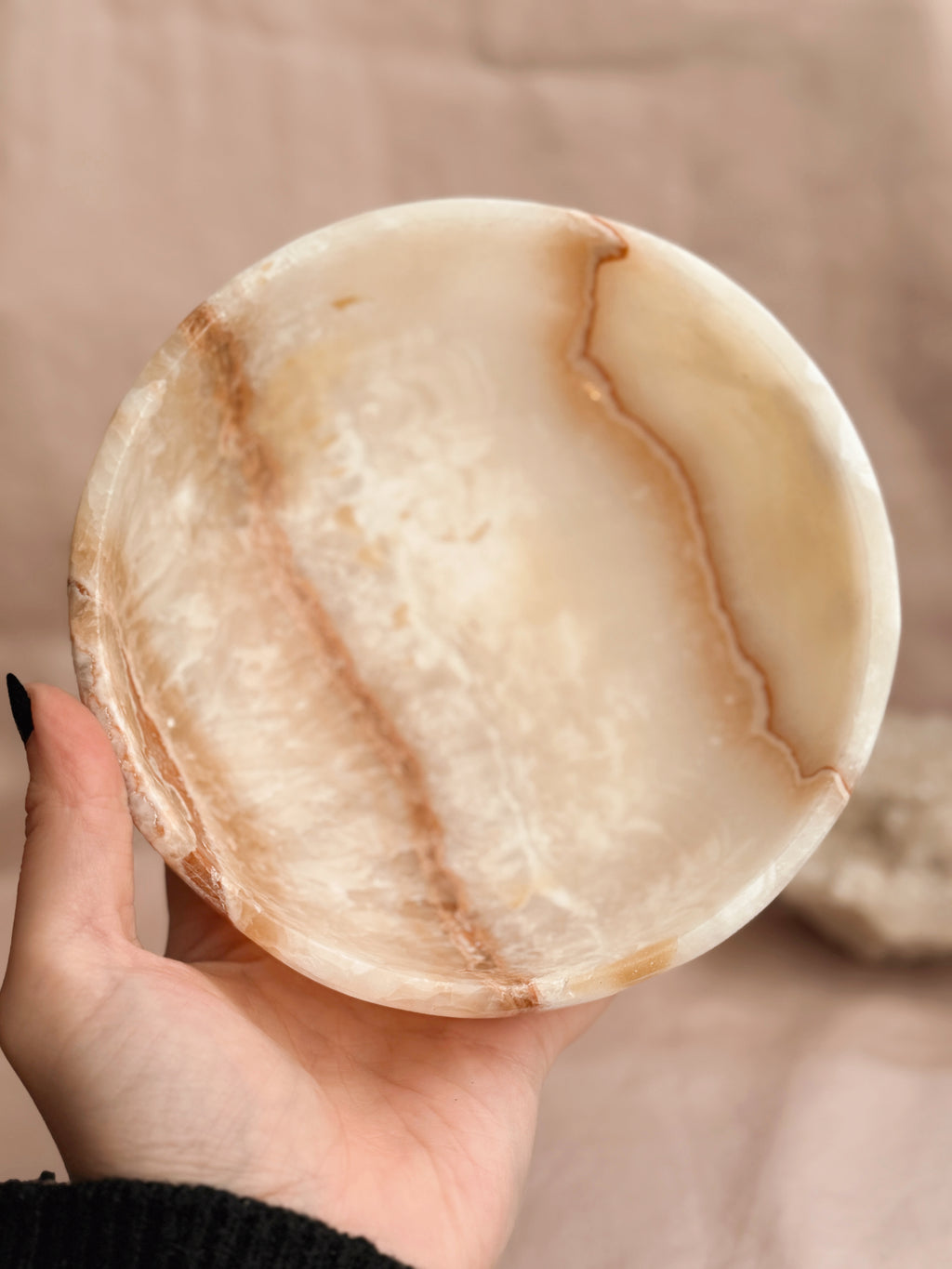 Vintage Onyx Trinket Bowl