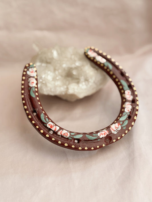 Vintage Painted Iron Horseshoe