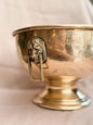 Vintage Brass Lion Cauldron Pot