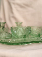 Vintage Green Glass Dressing Table Set (UK ONLY)