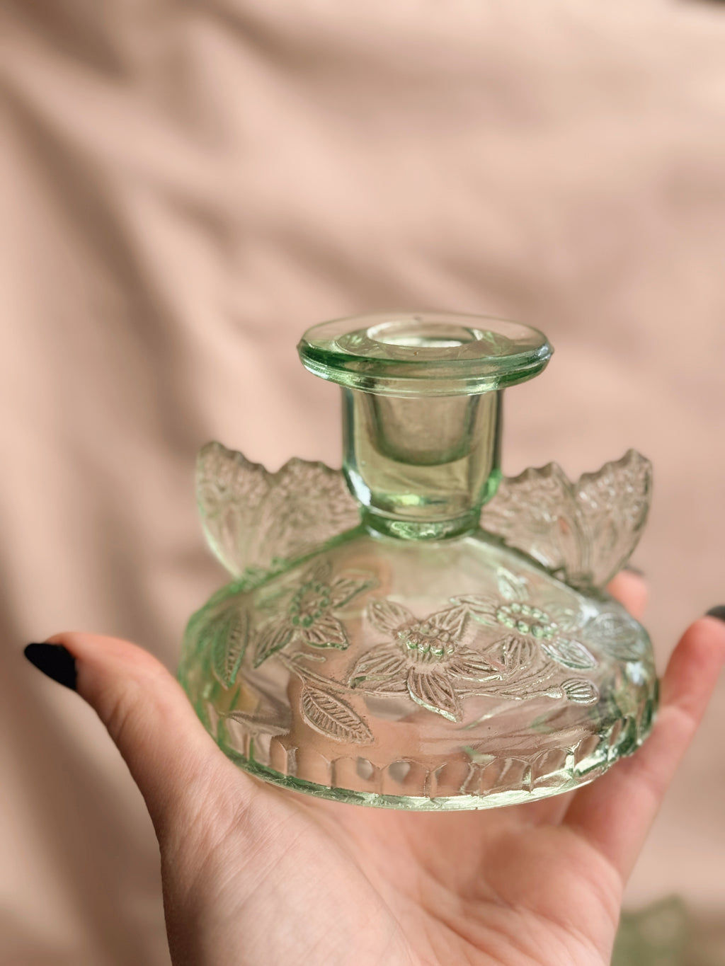 Vintage Green Glass Dressing Table Set (UK ONLY)