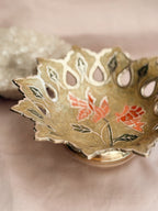 Vintage Brass + Enamel Trinket Bowl