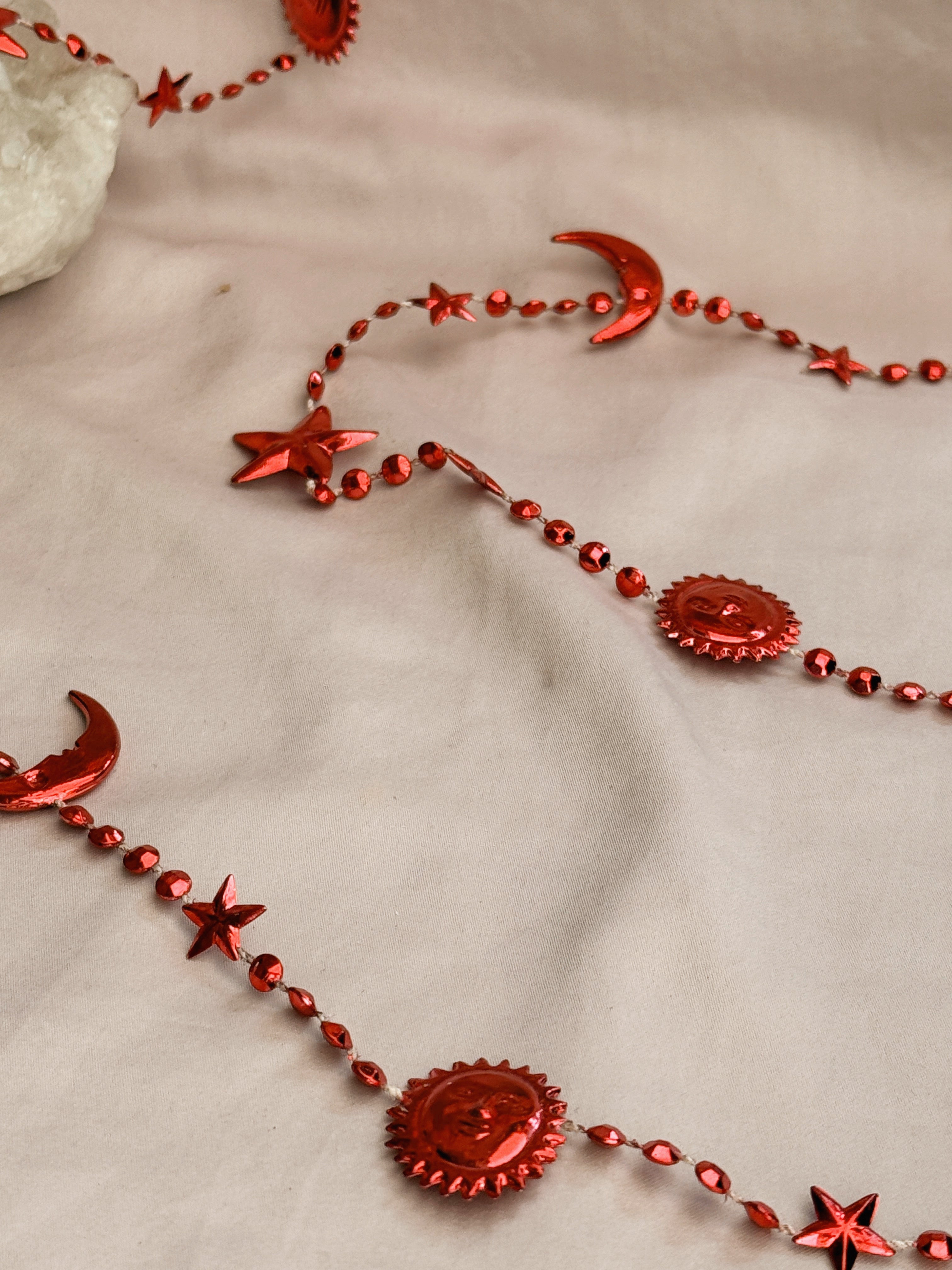 Vintage Red Celestial Garland