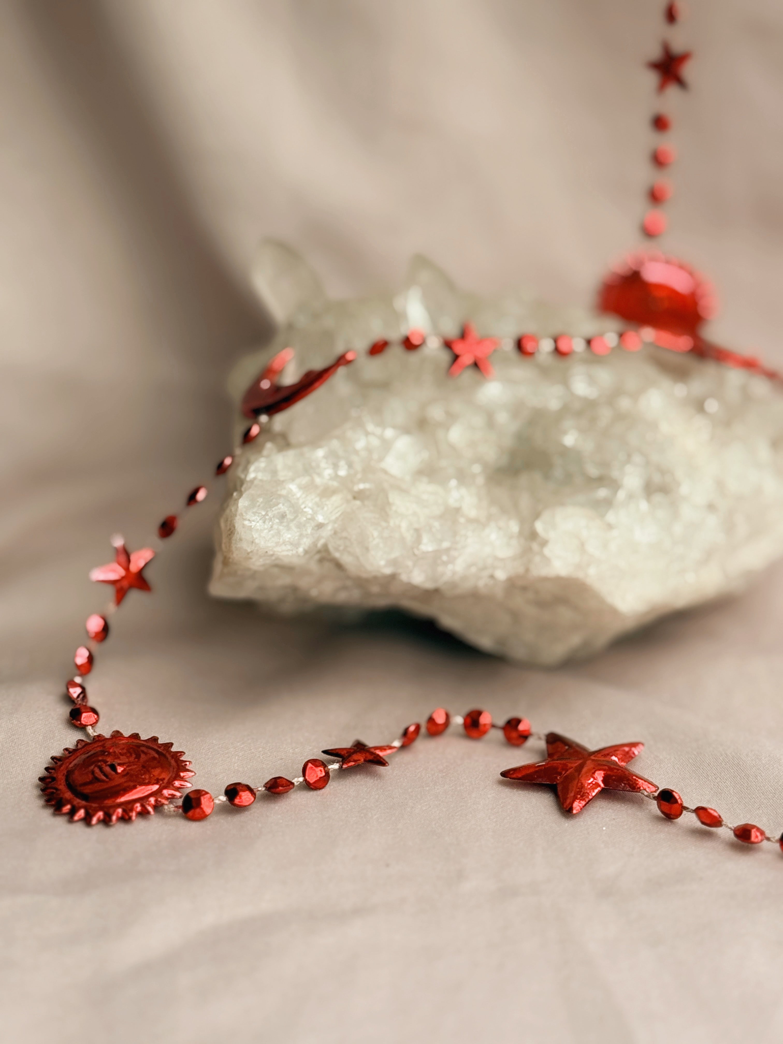 Vintage Red Celestial Garland