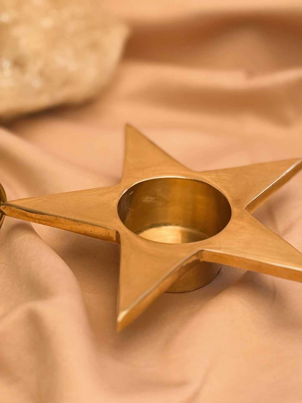 Vintage Brass Star Tealight Holder