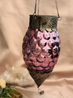 Vintage Purple Hanging Glass Lantern