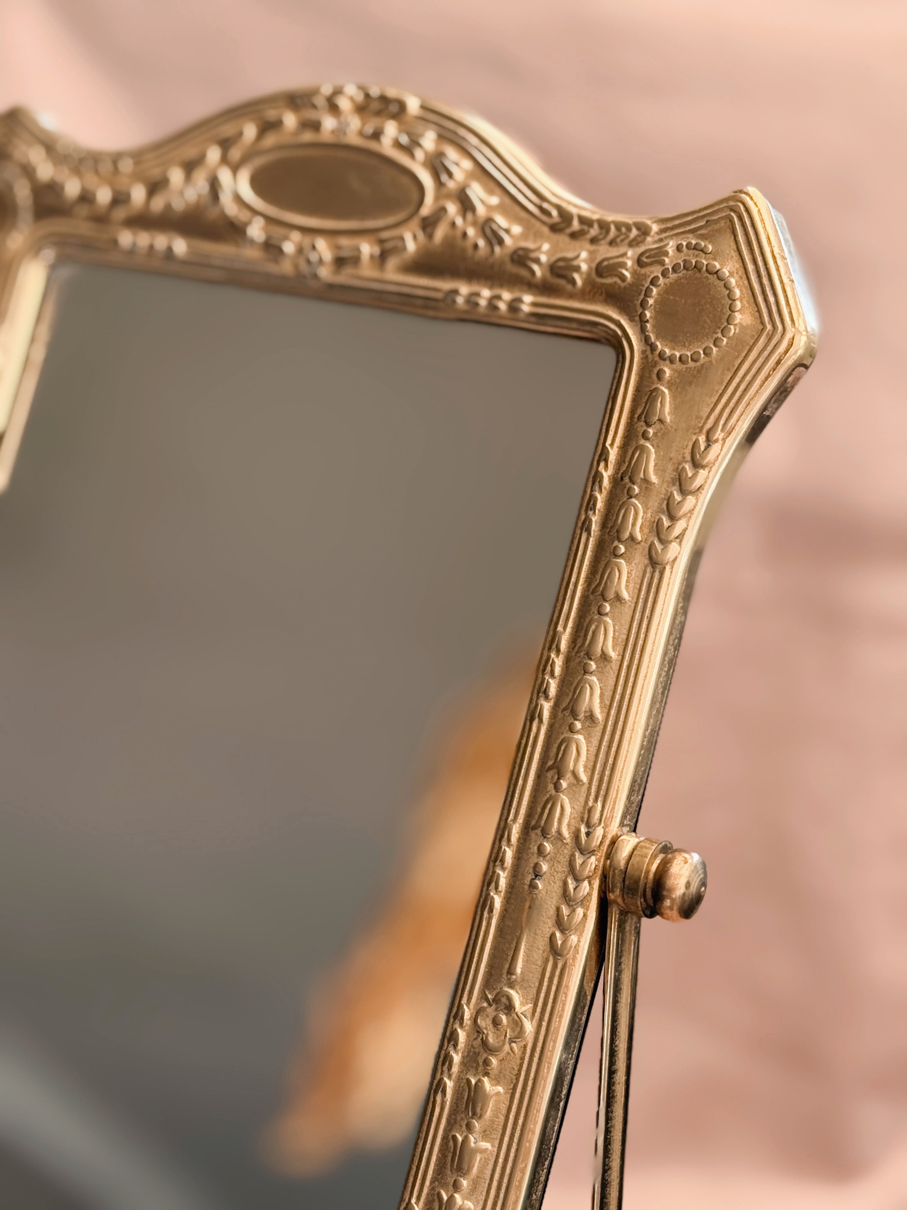 Vintage Brass Dressing Table Mirror (UK ONLY)