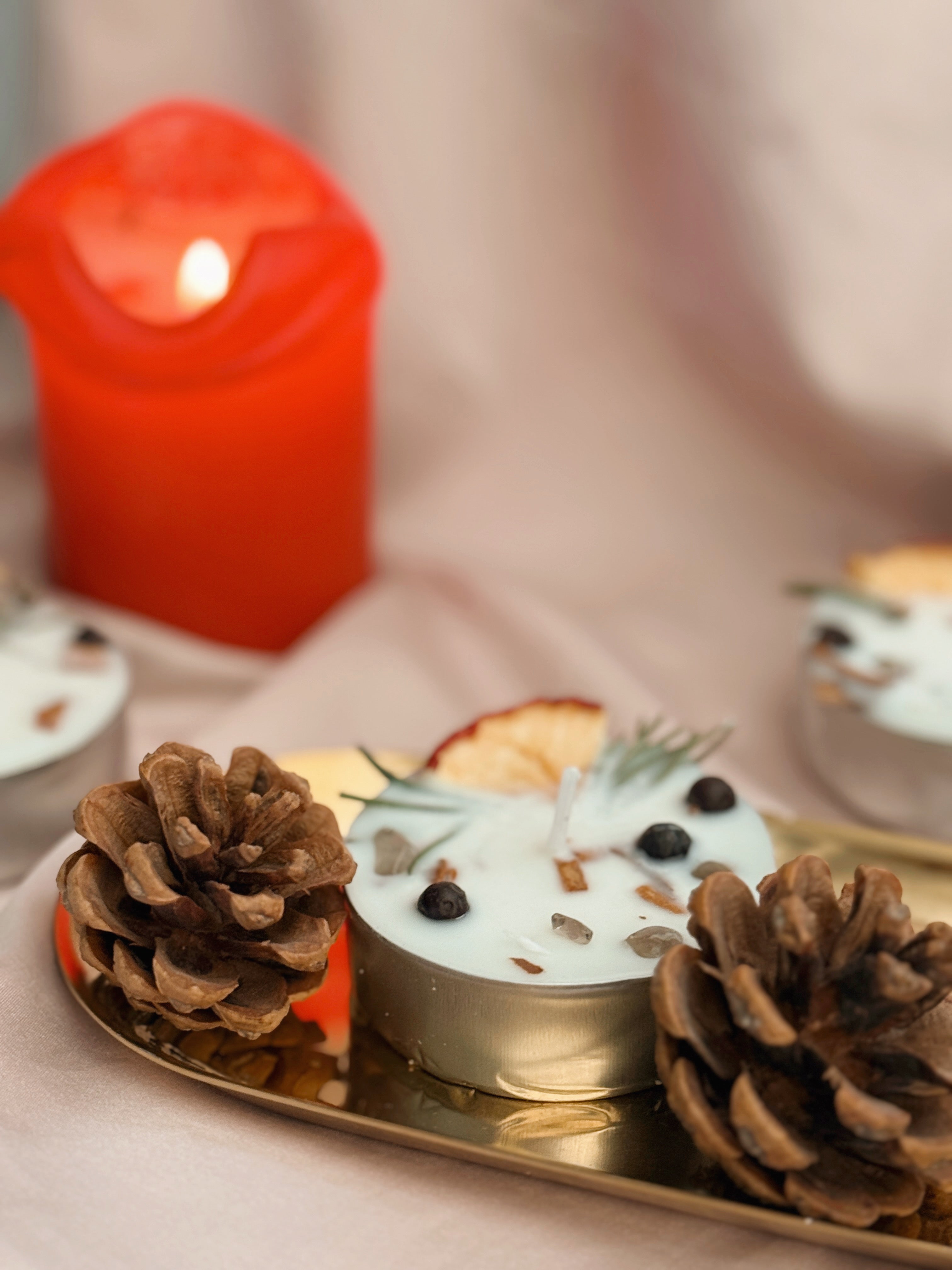 Winter Hearth Protection Spell Candle