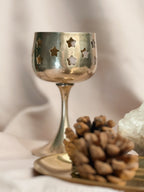 Vintage Brass Star Tealight Candle Holder