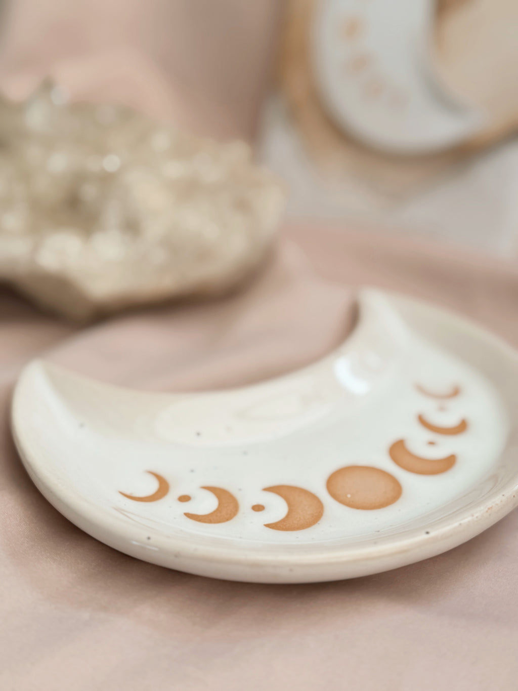 Moonphase Moon Shaped Ceramic Trinket Dish
