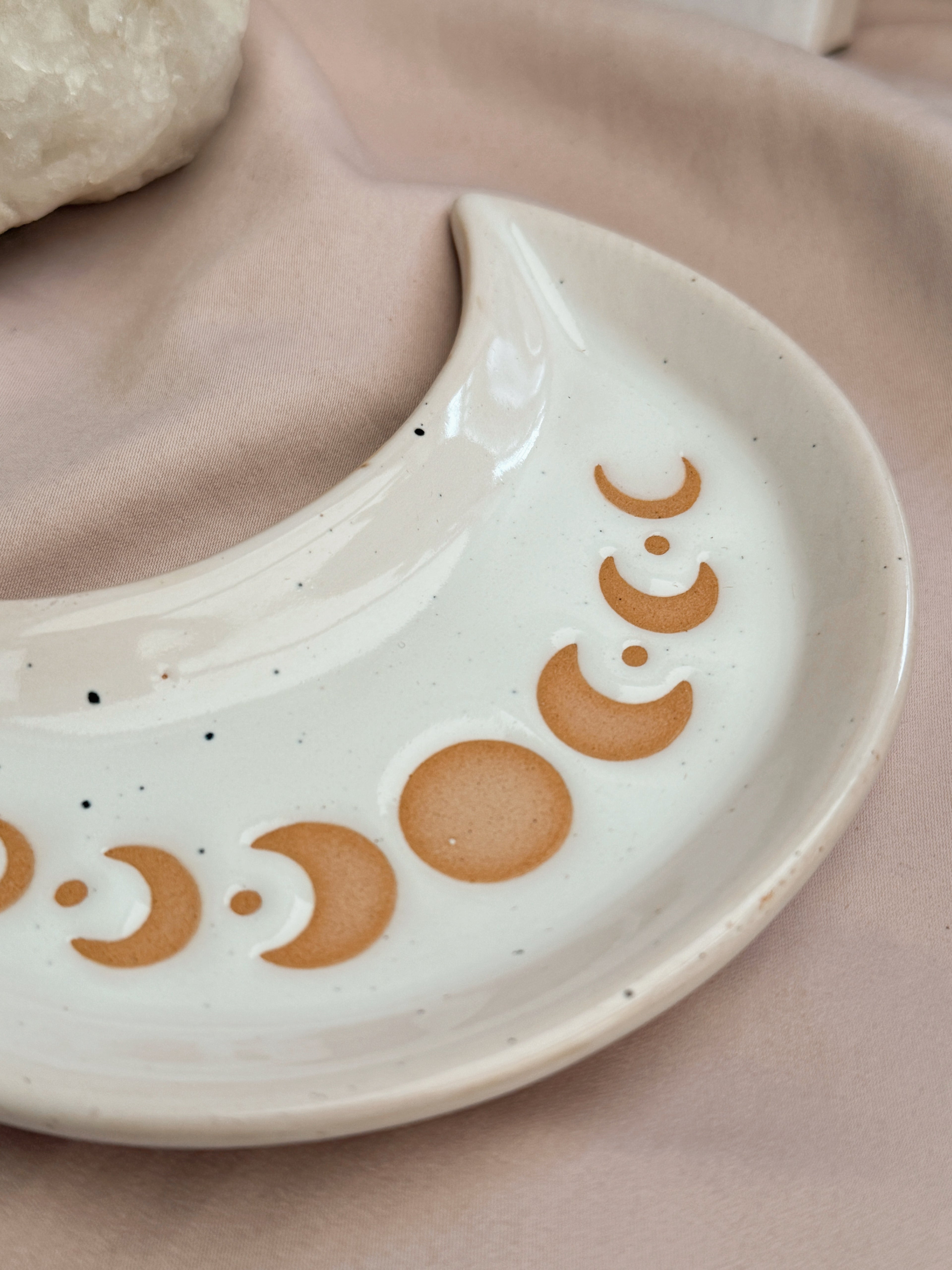 Moonphase Moon Shaped Ceramic Trinket Dish