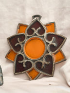 Vintage Glass Flower Suncatcher