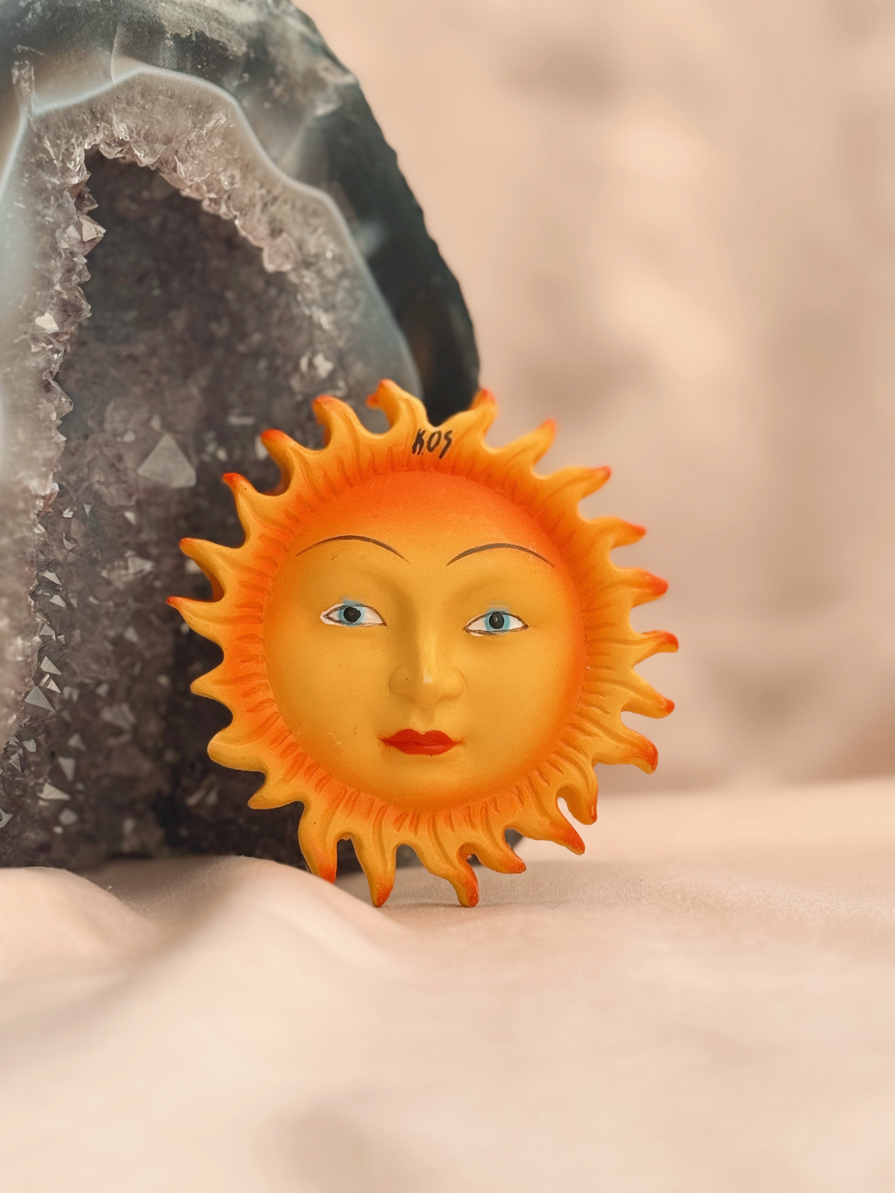 Vintage Plastic Sun Face