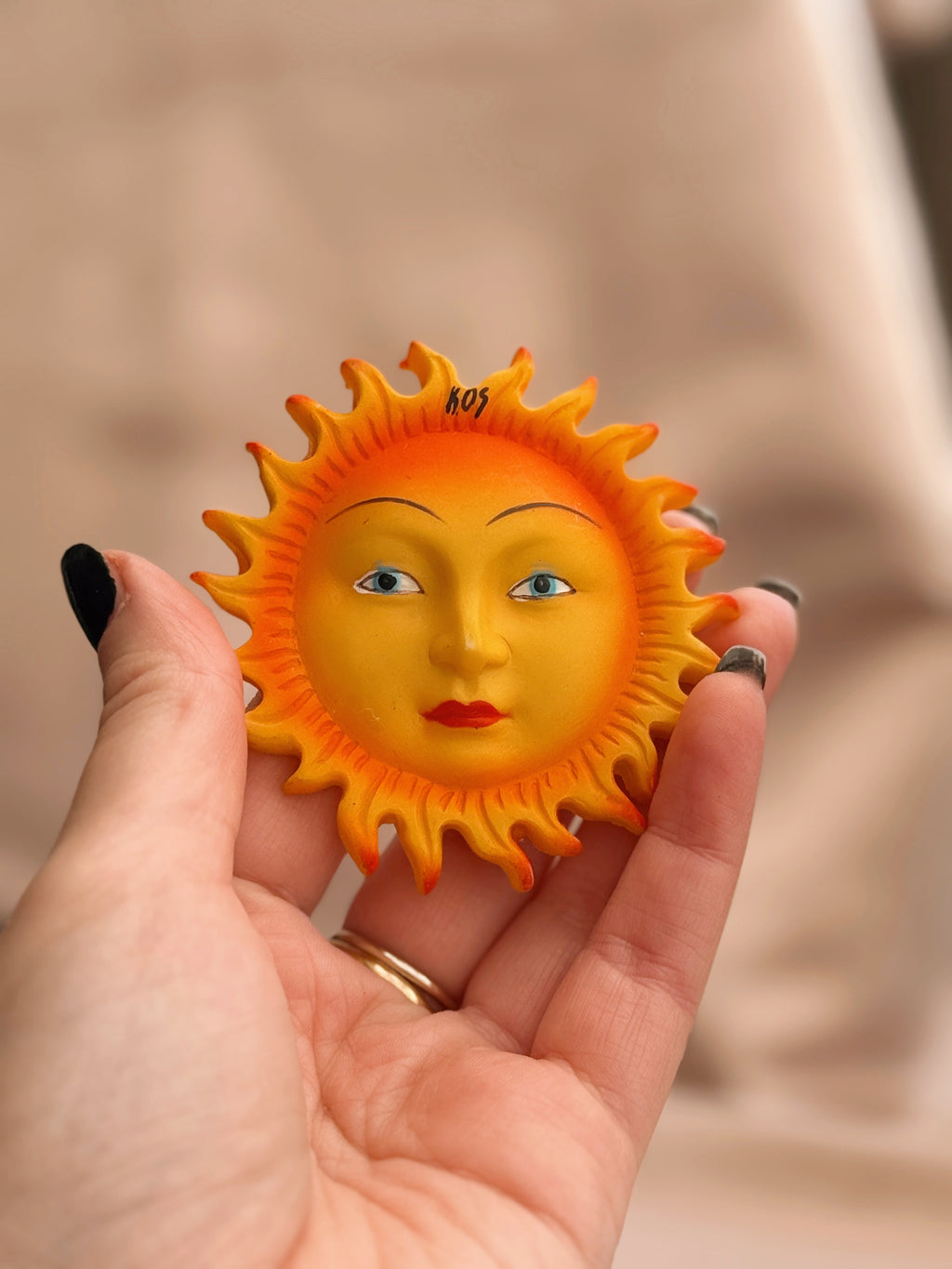 Vintage Plastic Sun Face
