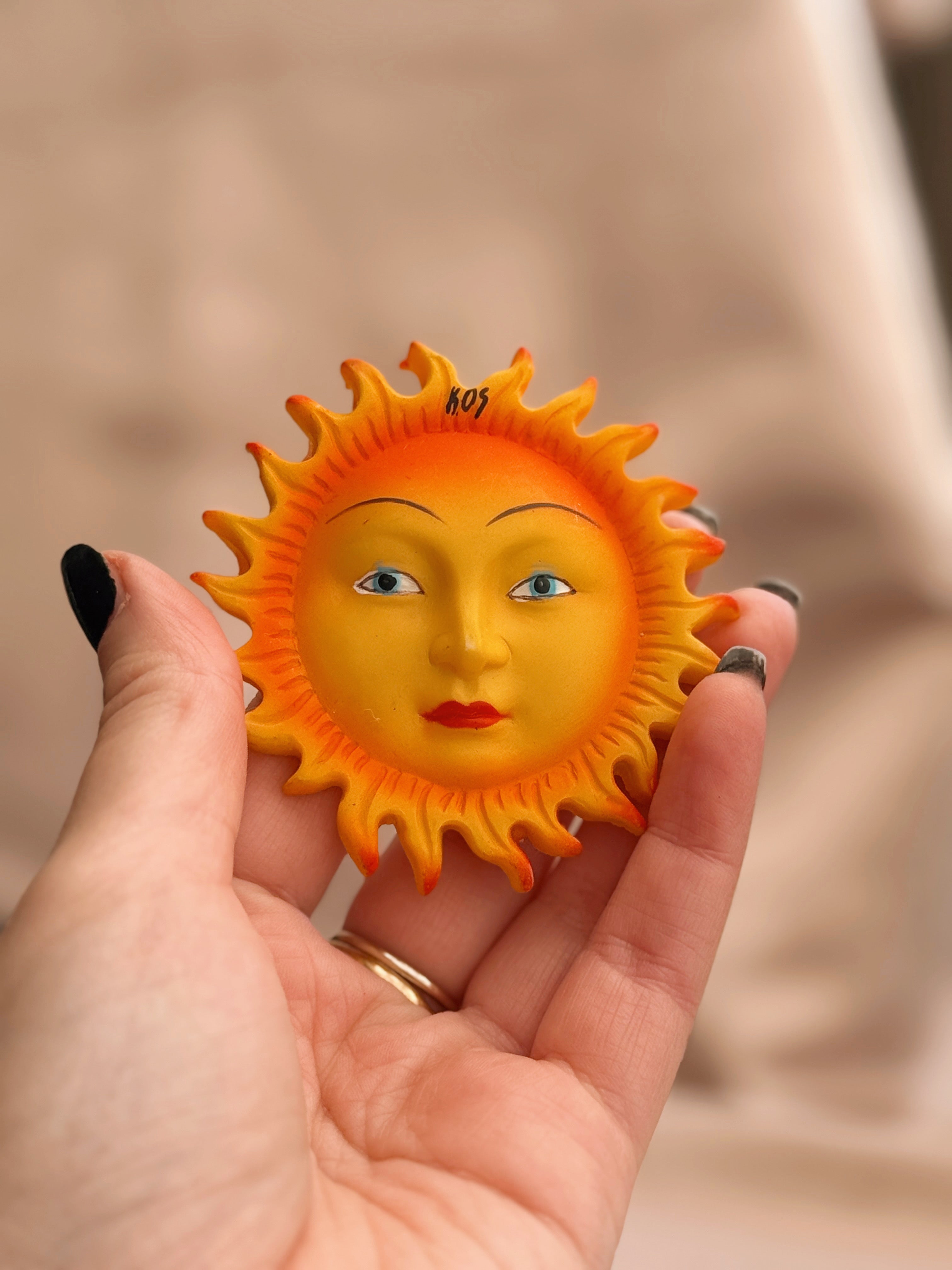 Vintage Plastic Sun Face