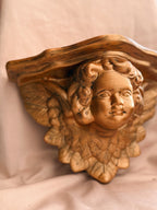 Vintage Plaster Cherub Wall Shelf