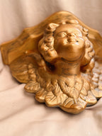 Vintage Plaster Cherub Wall Shelf