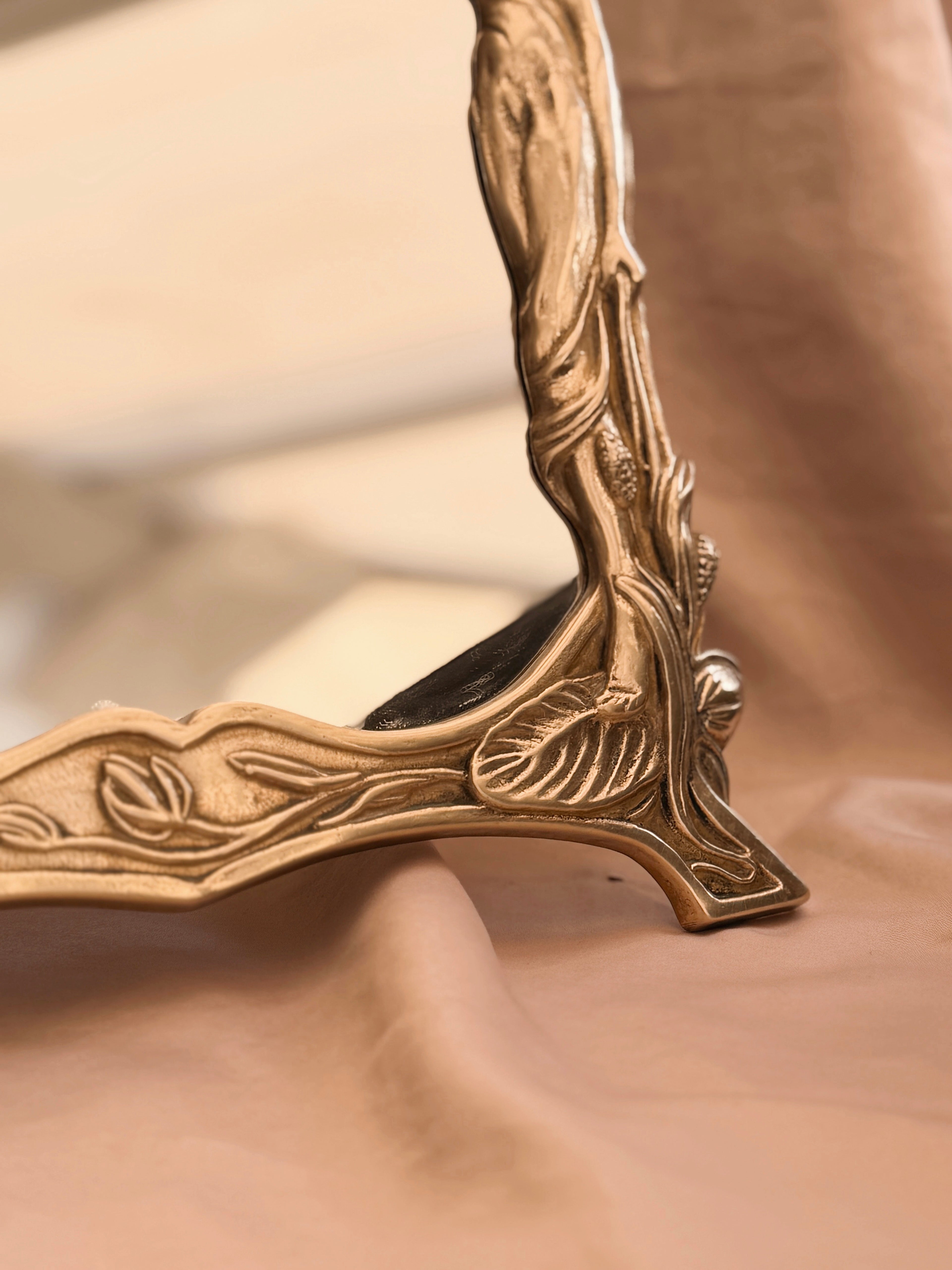 Vintage Brass Art Nouveau Mirror (UK ONLY)