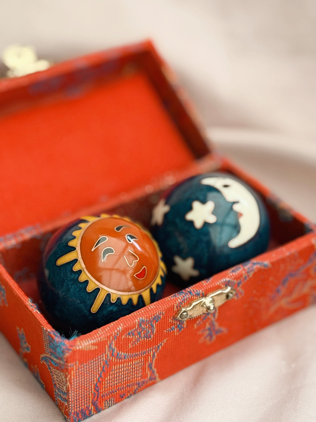 Vintage Sun + Moon Baoding Balls