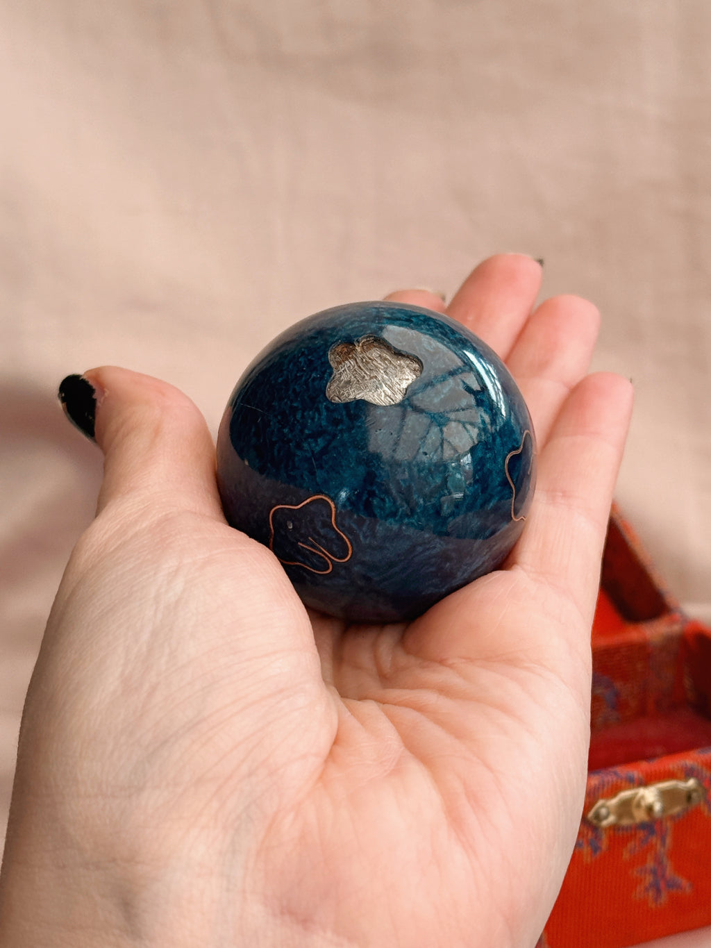 Vintage Sun + Moon Baoding Balls