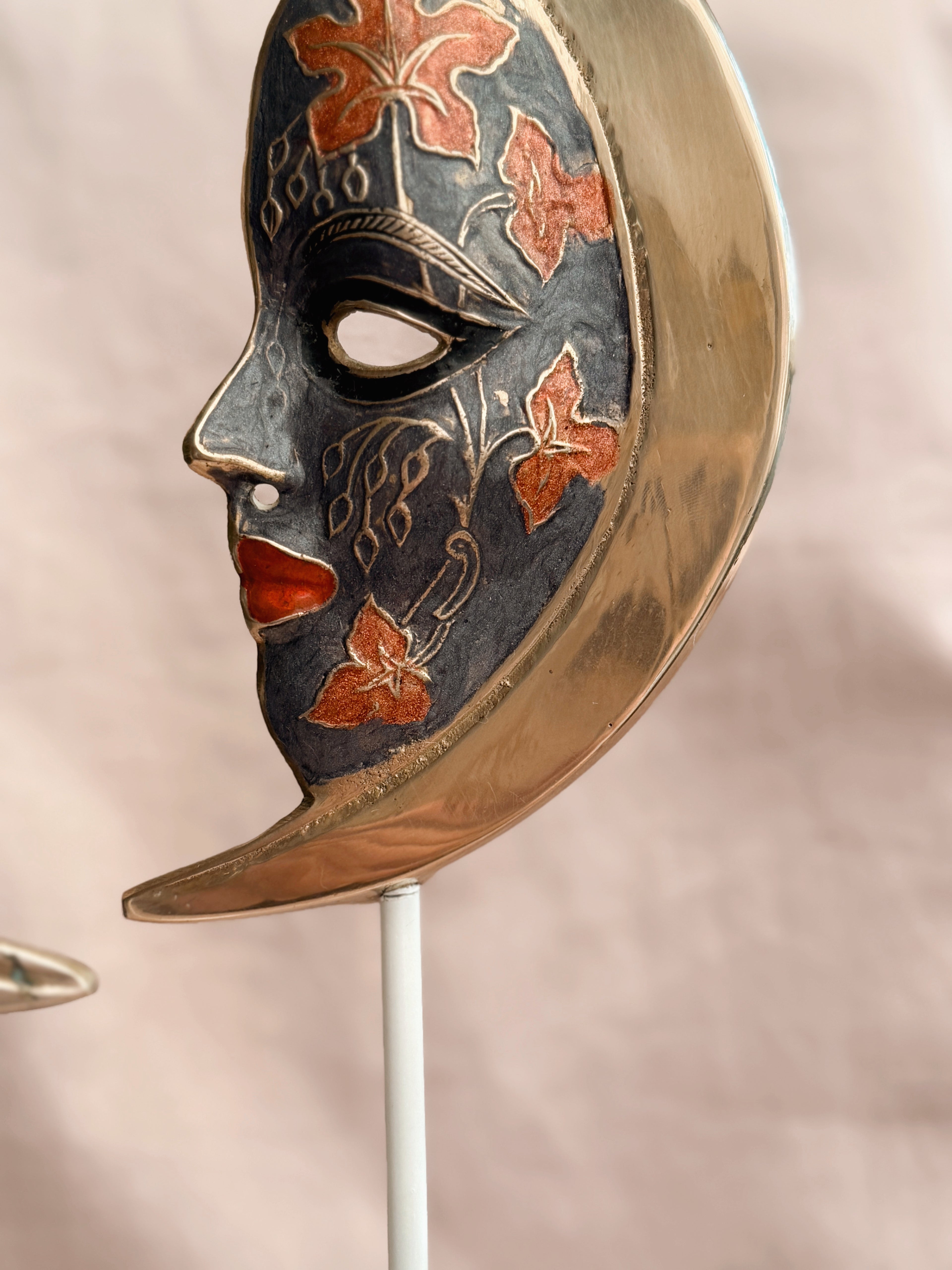 Vintage Pair of Moon Face Stands