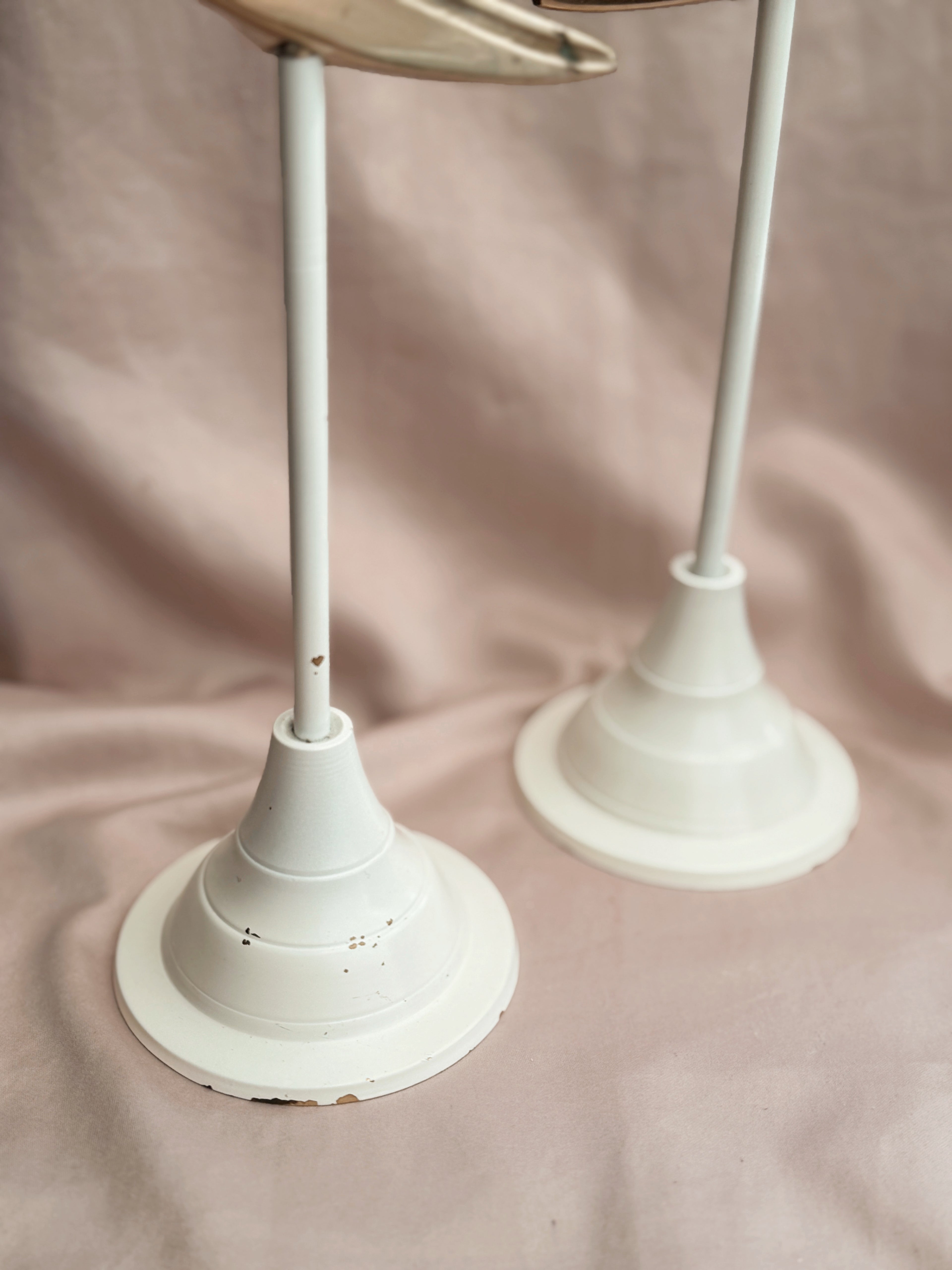 Vintage Pair of Moon Face Stands