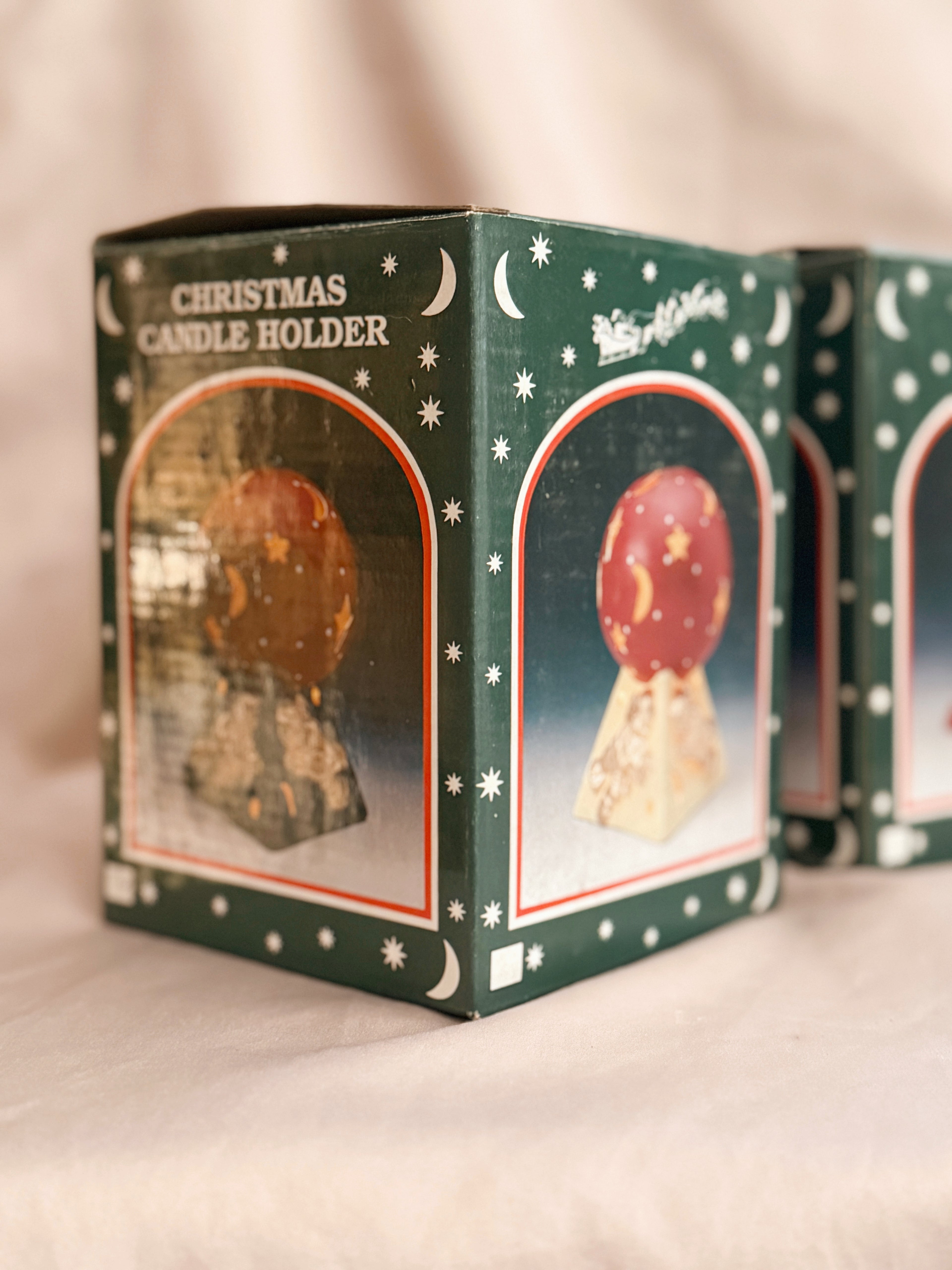 Vintage 90s Christmas Tealight Candle Holder