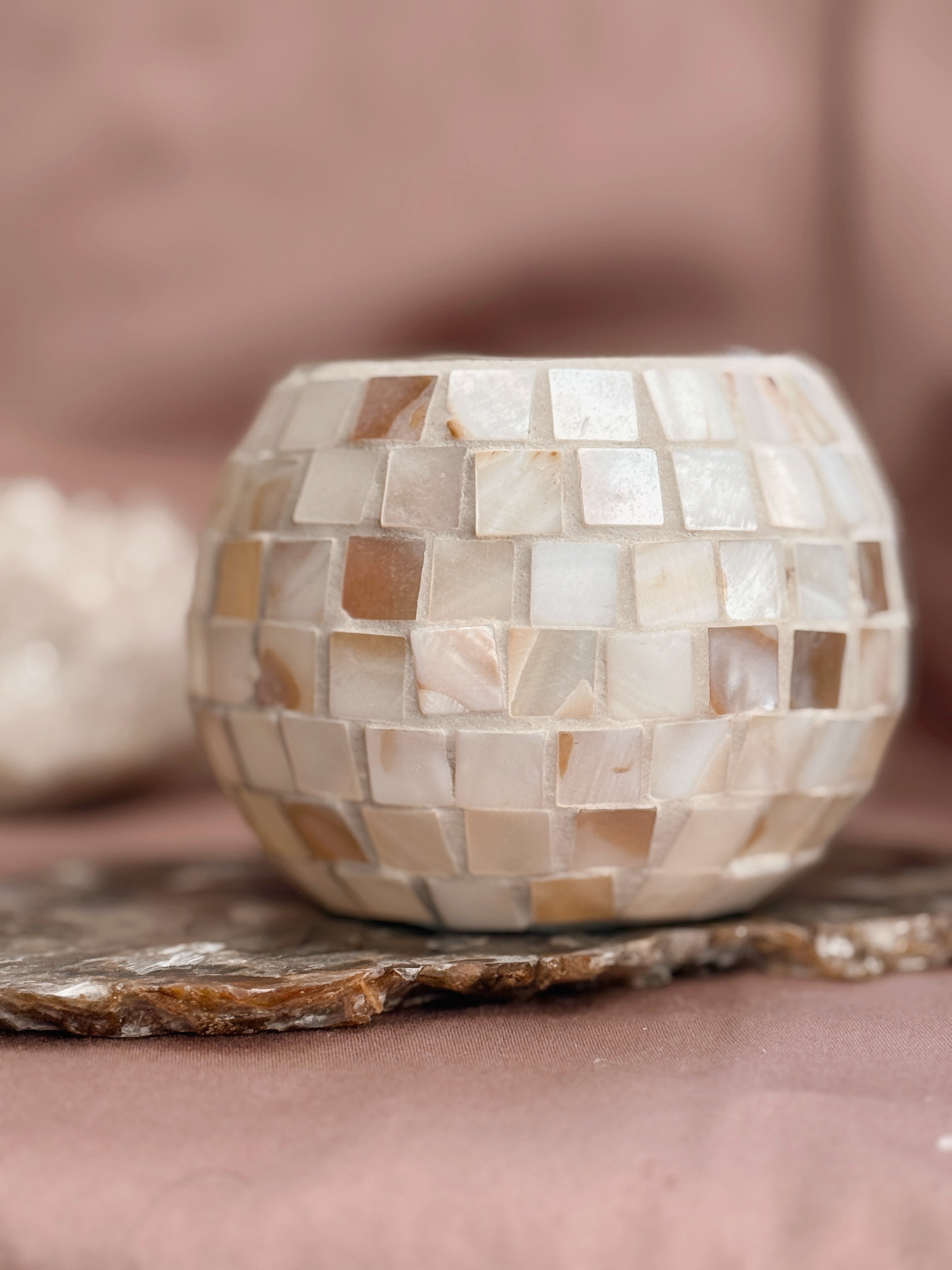 Vintage Mother of Pearl Tealight Holder