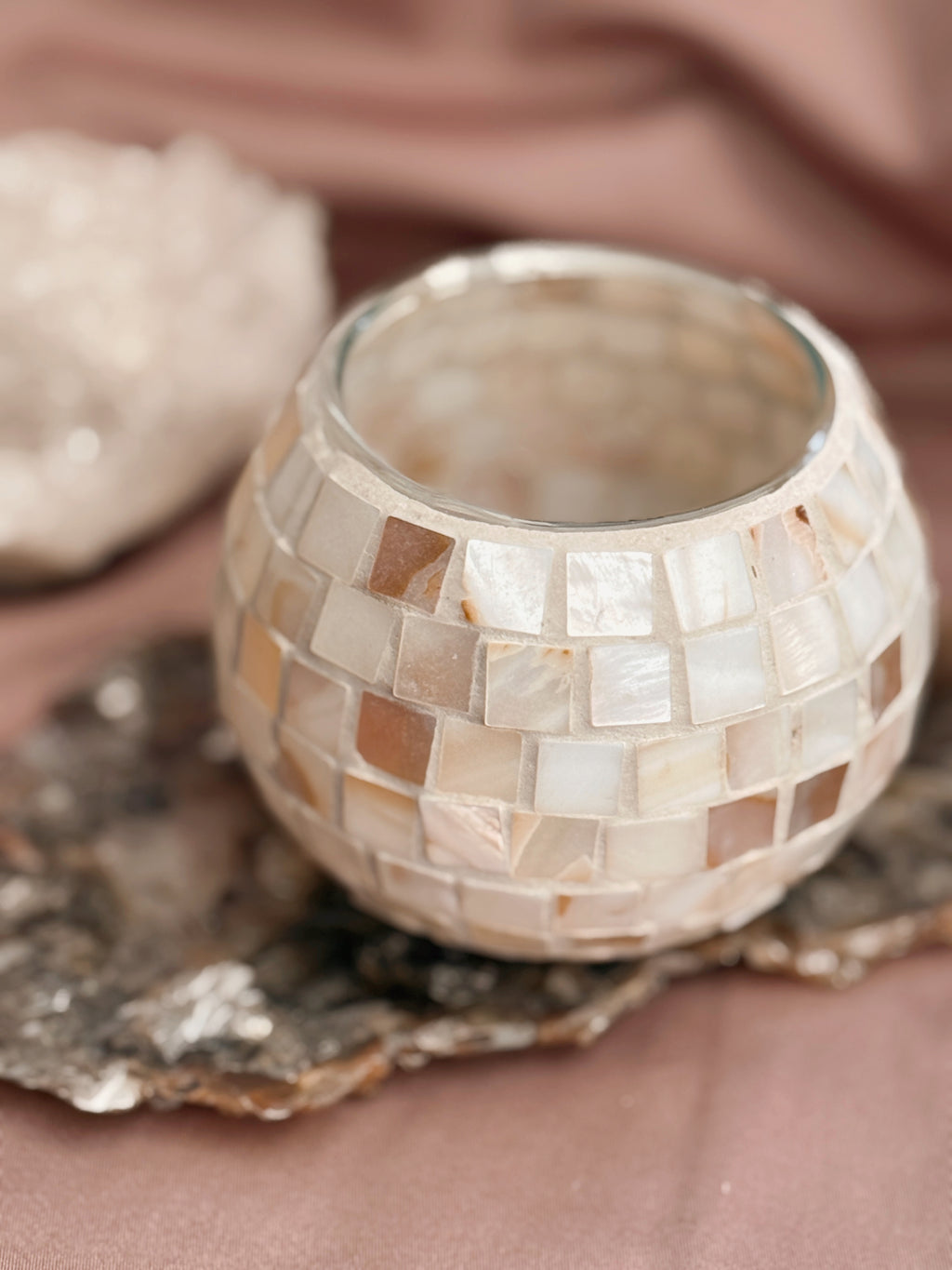 Vintage Mother of Pearl Tealight Holder