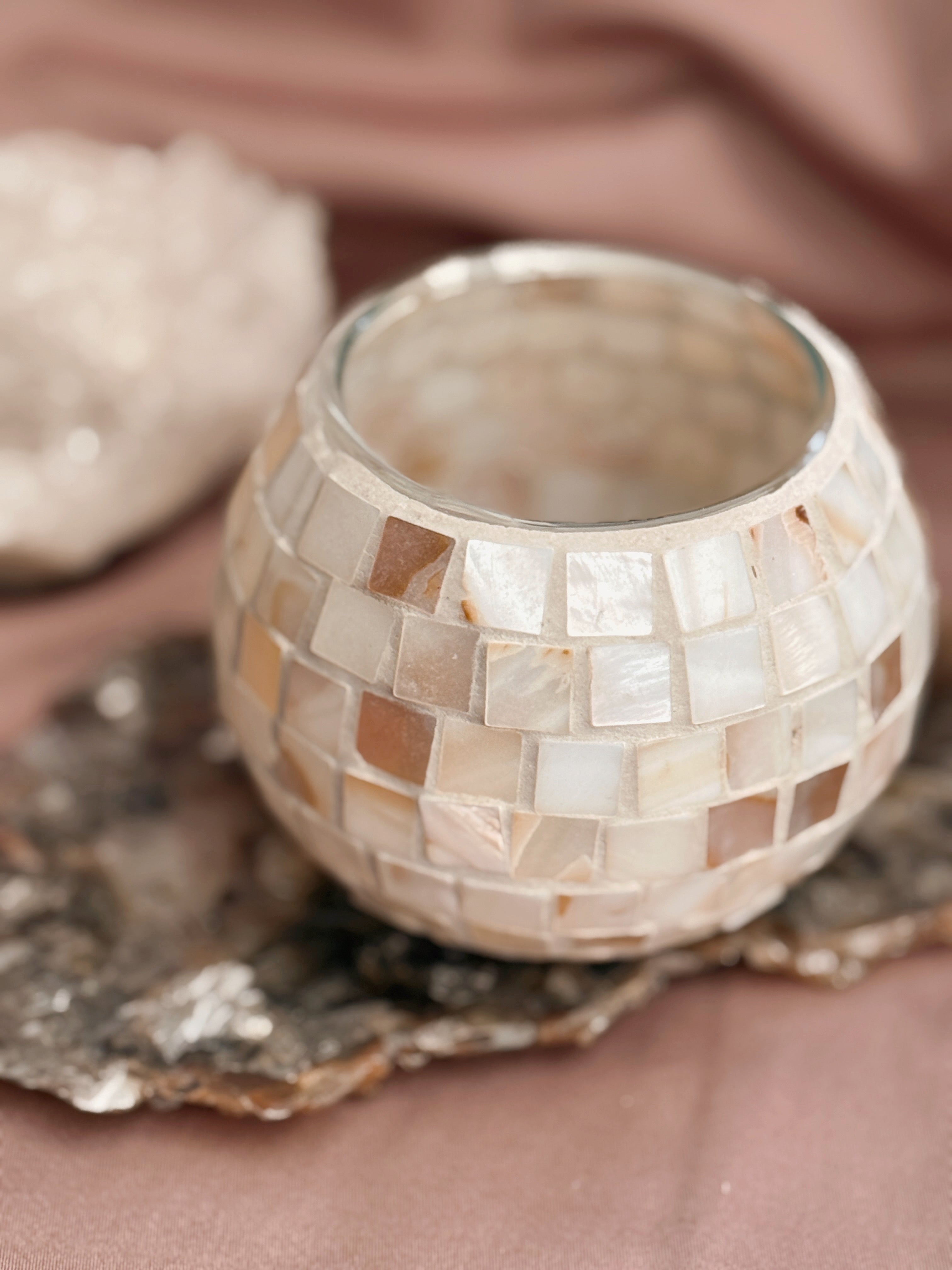 Vintage Mother of Pearl Tealight Holder