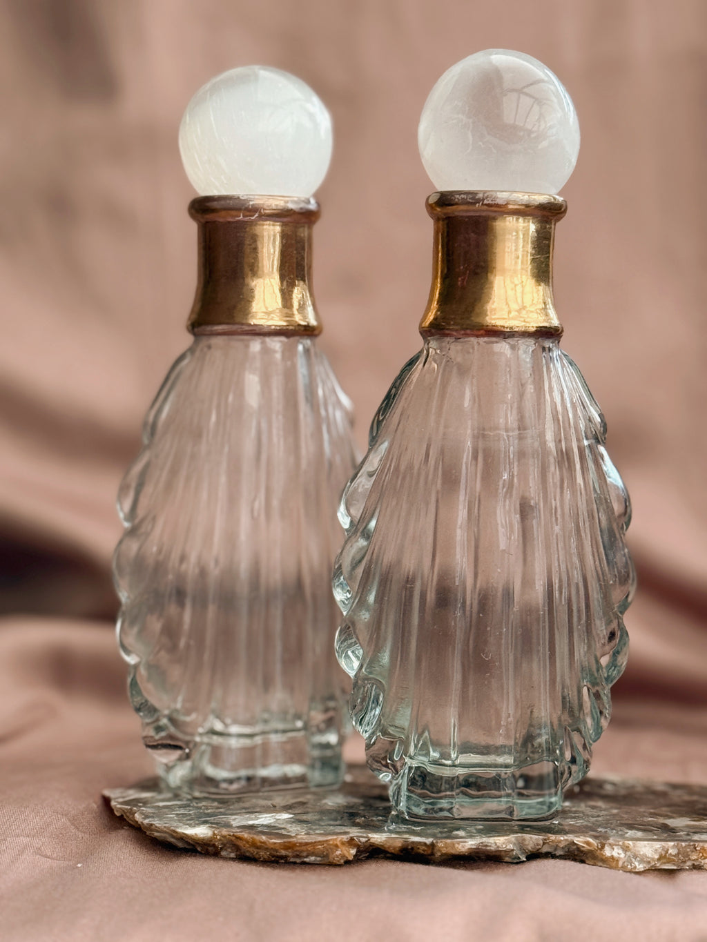 Vintage Pair of Glass Bottles