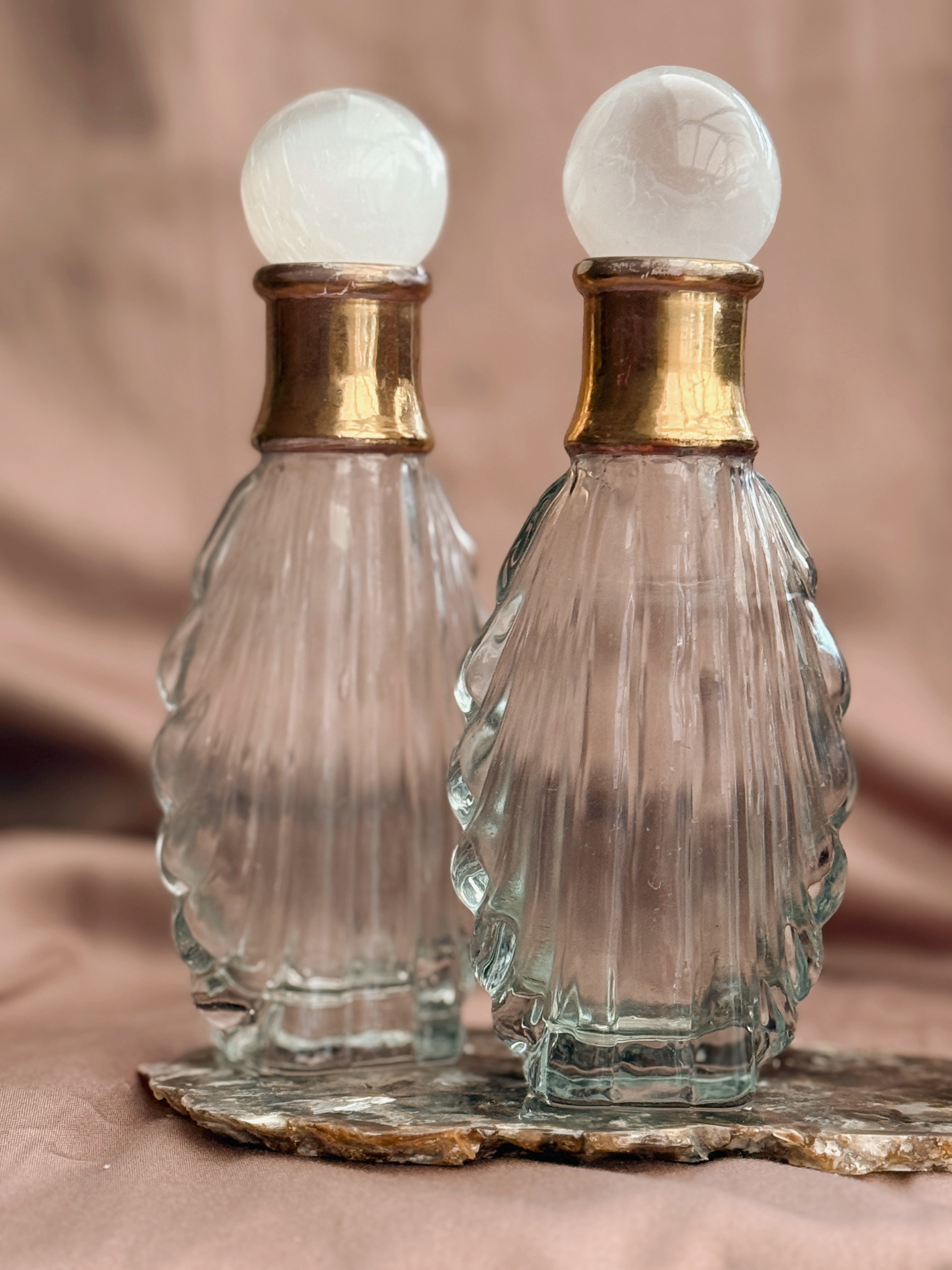 Vintage Pair of Glass Bottles
