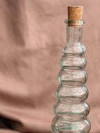 Vintage Tall Ribbed Glass Bottle (UK ONLY)